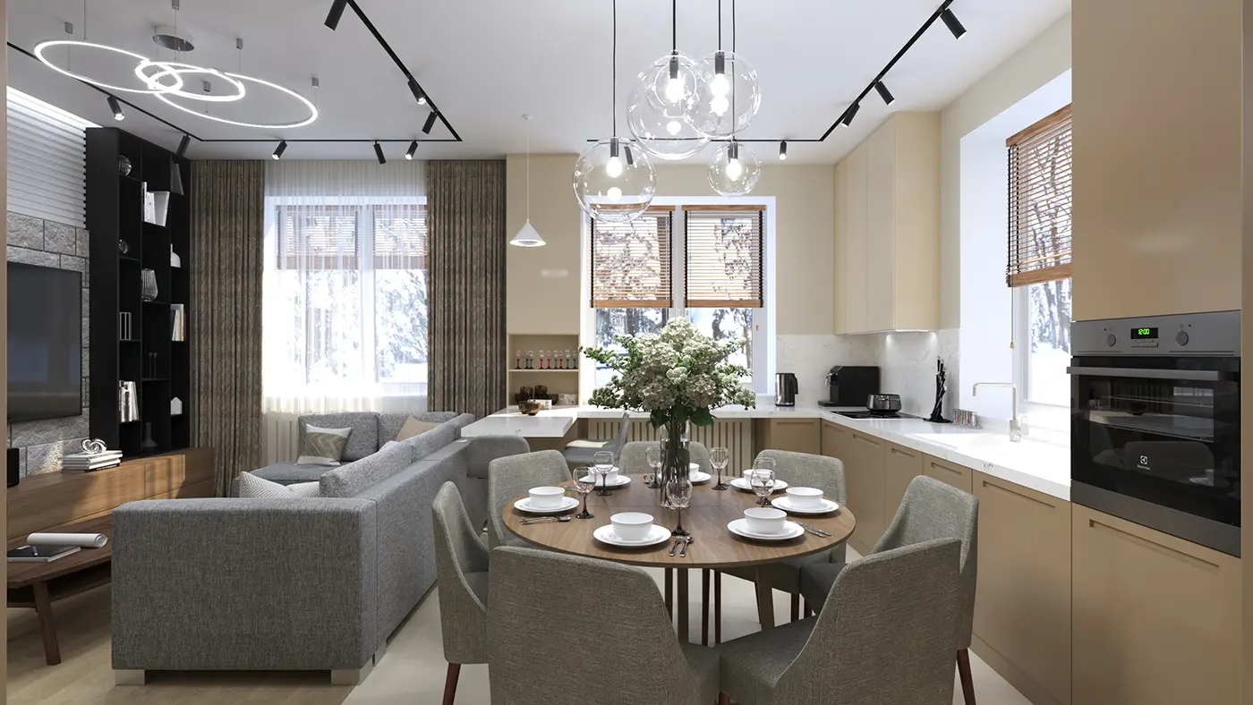 Дизайн загородного дома в КП Тишково парк