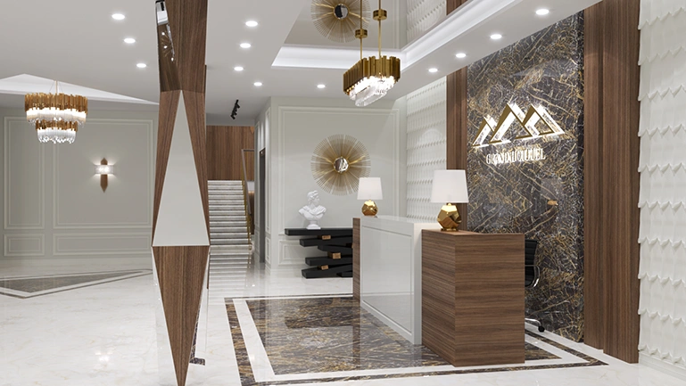 Дизайн отеля европейского класса в горах Казбек