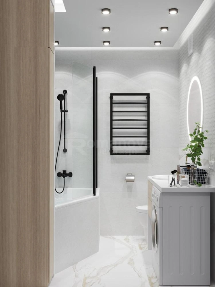 Интерьер ванной комнаты в белом цвете