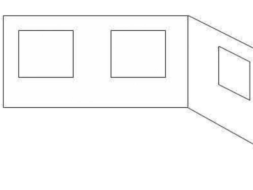 Где установить камин в гостиной с двумя окнами?