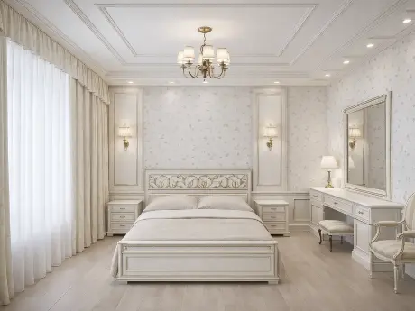 Современная спальня в классическом стиле