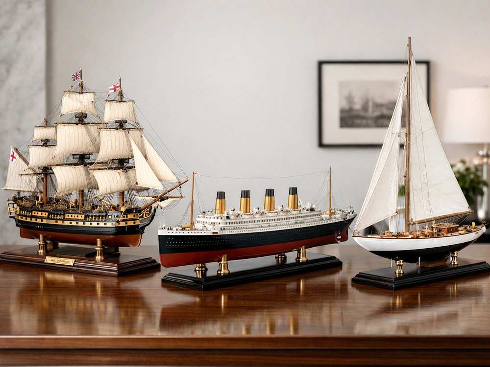 Сувенирные модели кораблей в современном интерьере Сувенирные модели кораблей в современном интерьере