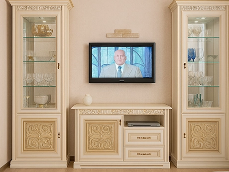 Декор стены в гостиной без перепланировки