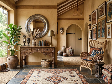 Авторский дизайн интерьера этнического стиля