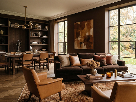 Коричневый цвет в интерьере: замена скучному бежевому
