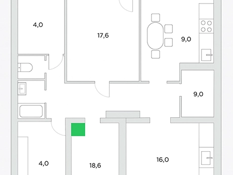 Дизайн прихожей с несущей балкой