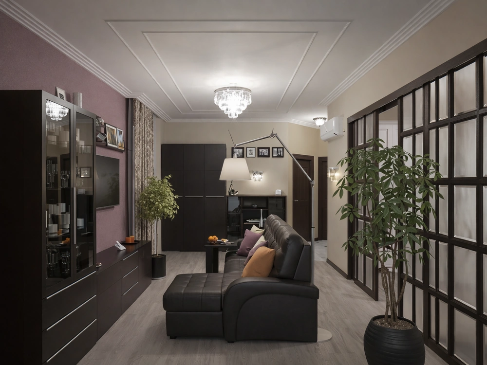 Зонирование квартиры мобильными перегородками Зонирование квартиры мобильными перегородками