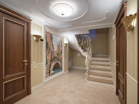 Как оформить низкий потолок цокольного этажа