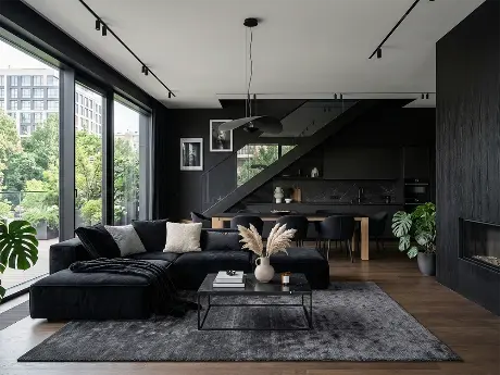 Черный цвет в современном интерьере дома