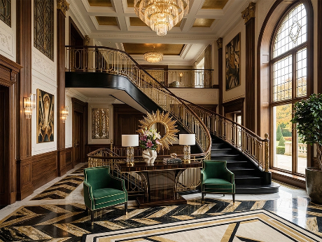 Премиальный дизайн интерьера стиля арт-деко