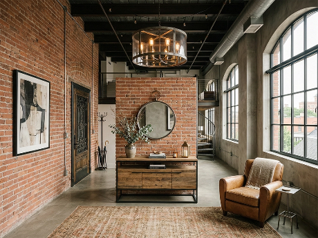 Индустриальный стиль лофт в интерьере