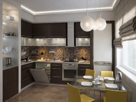 Современный минималистичный интерьер кухни Современный минималистичный интерьер кухни