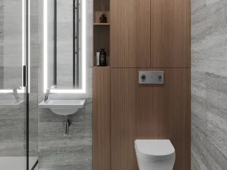 Современная душевая для загородного дома