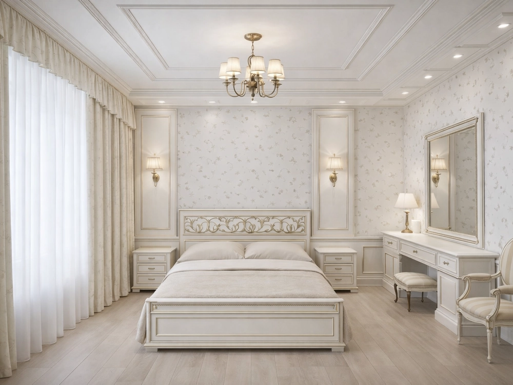 Современная спальня в классическом стиле Современная спальня в классическом стиле