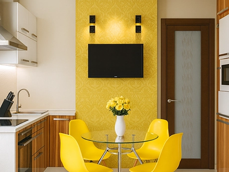 Маскировка короба и зонирование кухни-гостиной