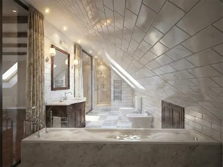 Дизайн интерьера ванной в загородном доме