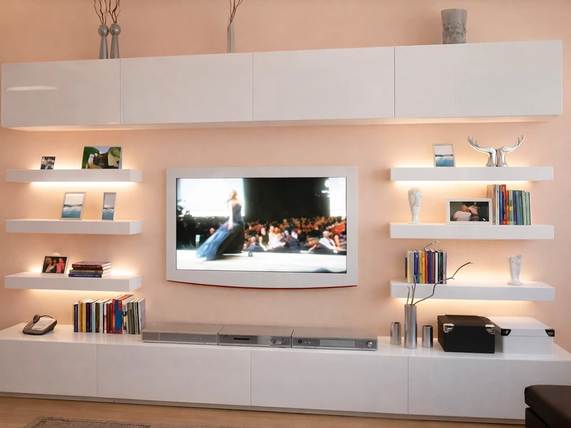 План расстановки корпусной мебели вокруг телевизора