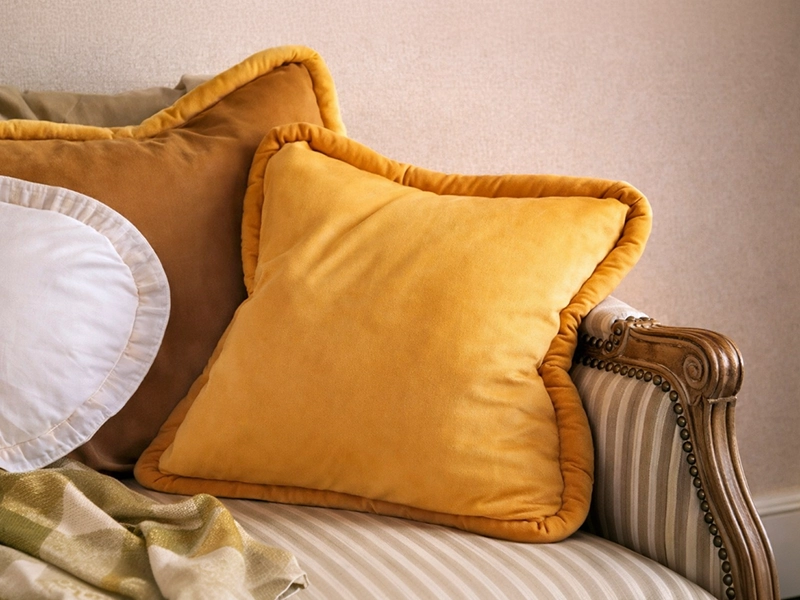 Яркие акценты в текстиле для оживления интерьера детской комнаты с мебелью цвета ваниль