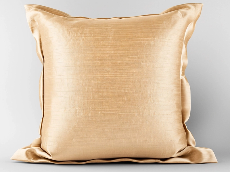 Образец обоев нежного персикового цвета с матовой поверхностью для оформления зоны мягкой мебели в зале