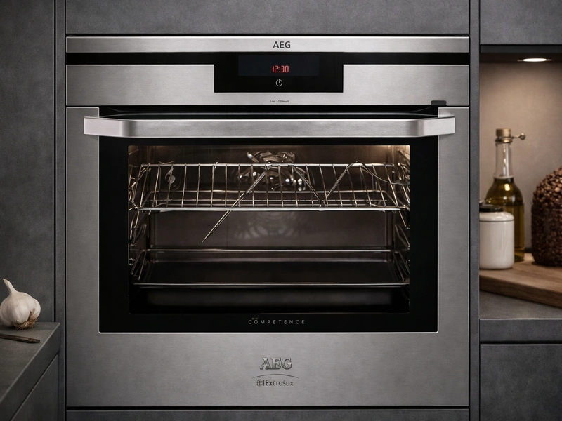 Прямоугольная металлическая раковина на кухне