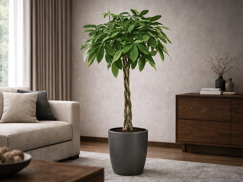 Зеленое комнатное растение