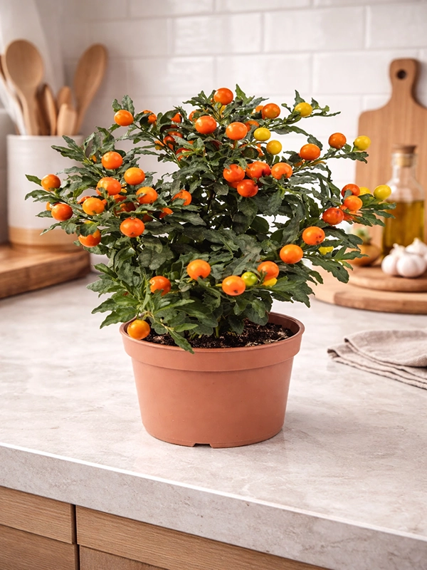 Оформление зоны окна живыми растениями и текстилем