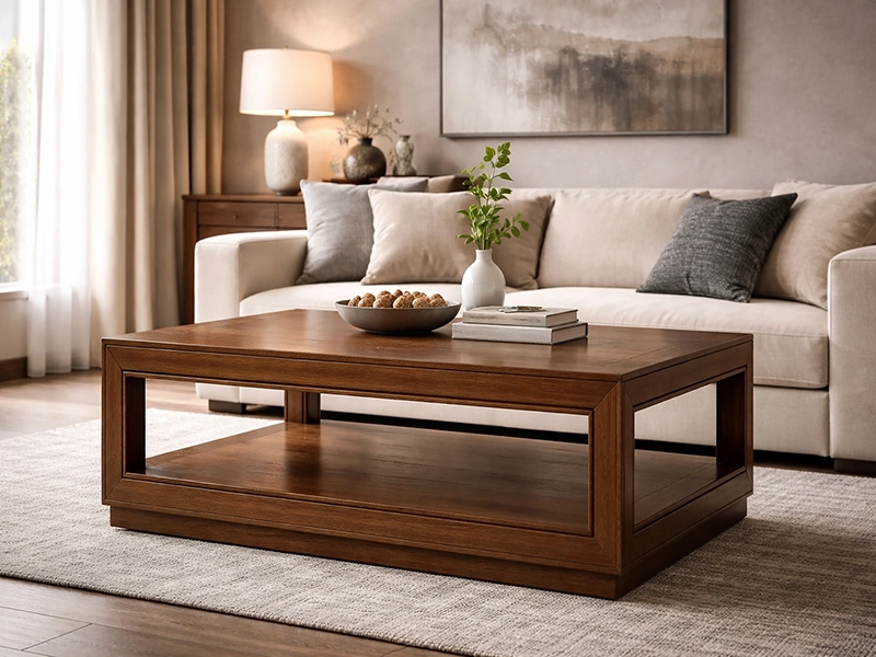 Деревянный журнальный столик