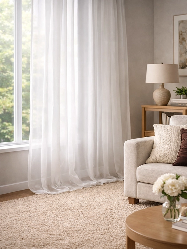 Желтая ваза и декор на белом столе в гостиной