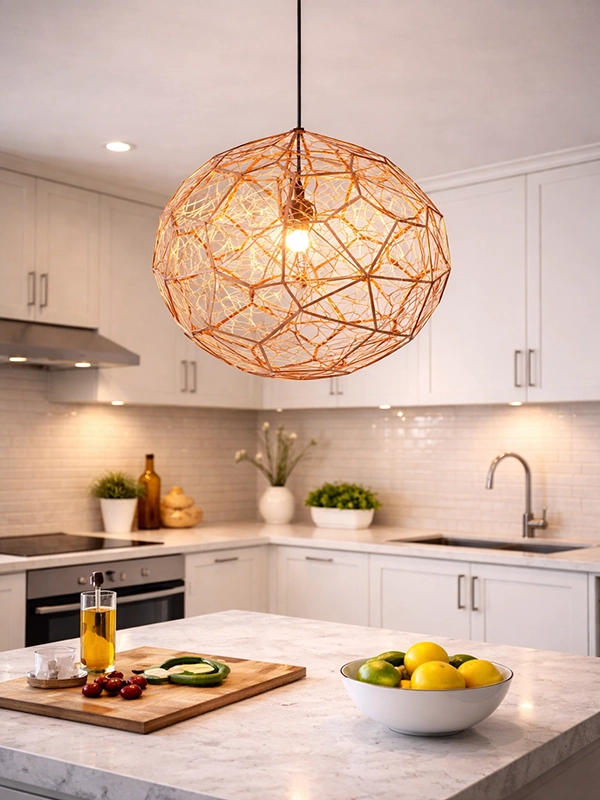 Обеденный стол и стулья на фоне окна со шторами