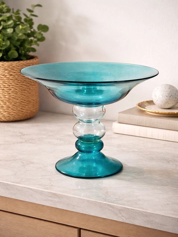 Интерьерные вазы и статуэтки на полках в гостиной комнате