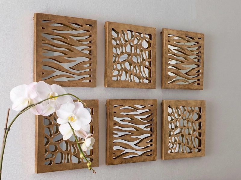 Коллаж декора: вазы, постеры, светильники