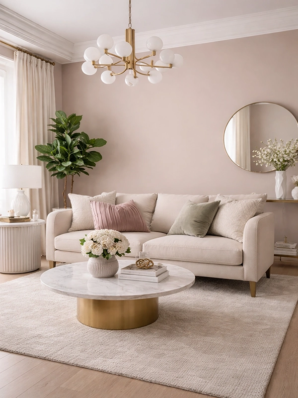 Вертикальная стеклянная мозаика кофейного оттенка