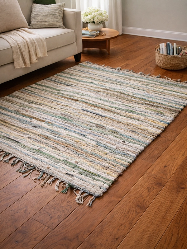 Белая настольная лампа на тумбочке рядом со стопкой книг и декоративными элементами в интерьере спальни