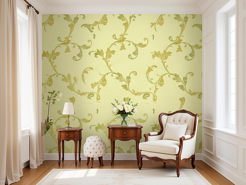 Рулон фактурных обоев приглушенного оливкового цвета с имитацией тканевого плетения