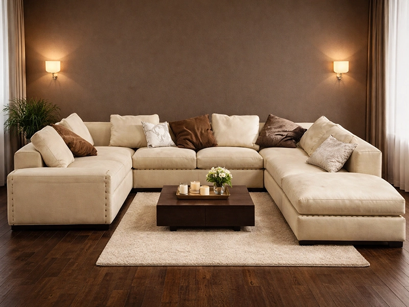 Белый диван в современном стиле интерьера