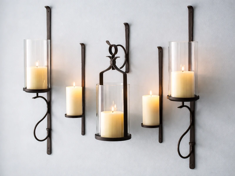 Настенный декор в нише между колоннами