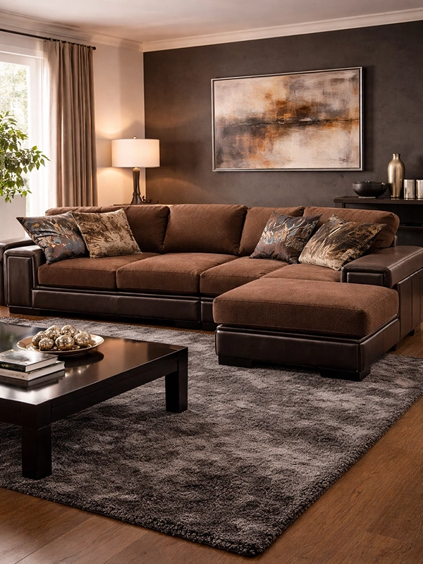 Современный диван с текстурной обивкой