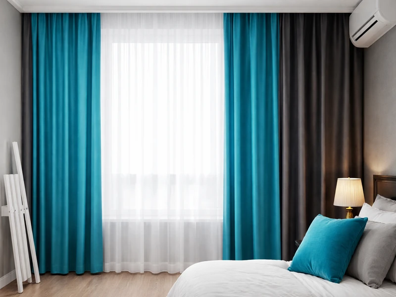 Текстильное оформление окна в детской комнате с использованием контрастных цветовых сочетаний