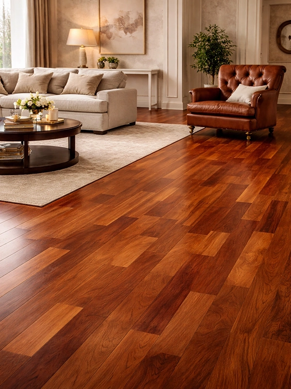 Кожаное коричневое кресло классического стиля