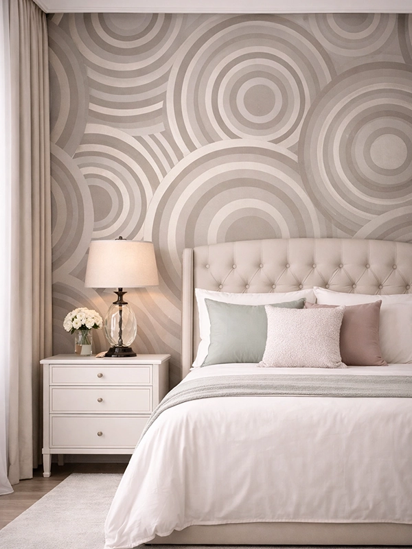 Фактурные обои для создания уютной атмосферы в спальне