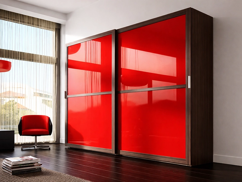 Корпусный шкаф средней высоты в интерьере гостиной