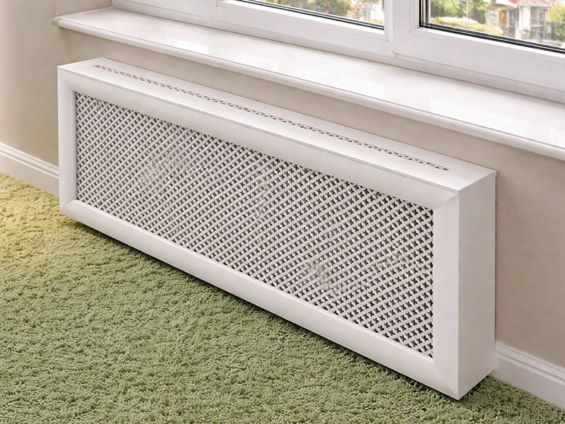 Белый декоративный экран с узором