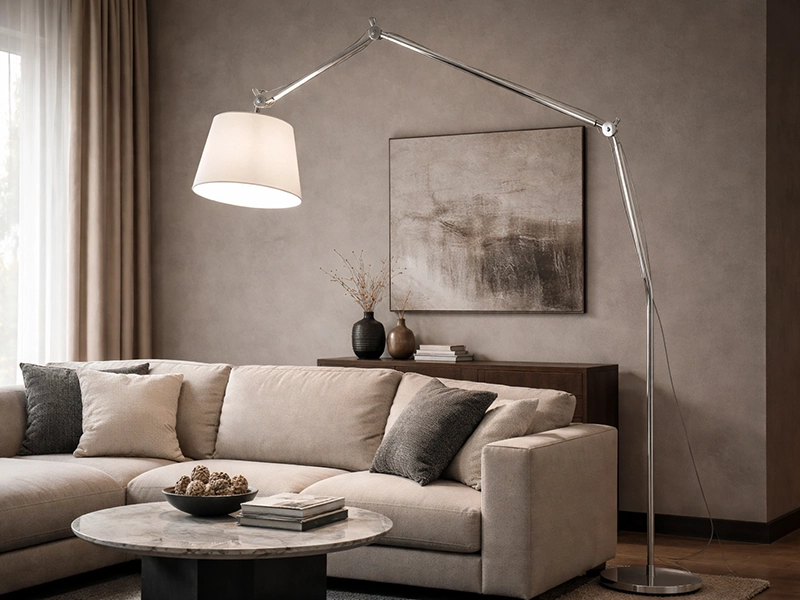 Светильник напольный с абажуром