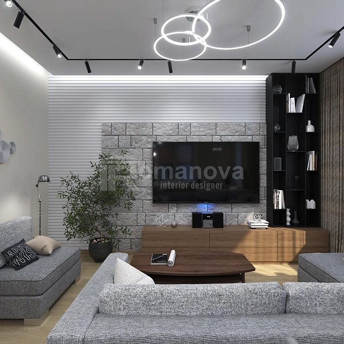 Интерьер кухни-гостиной