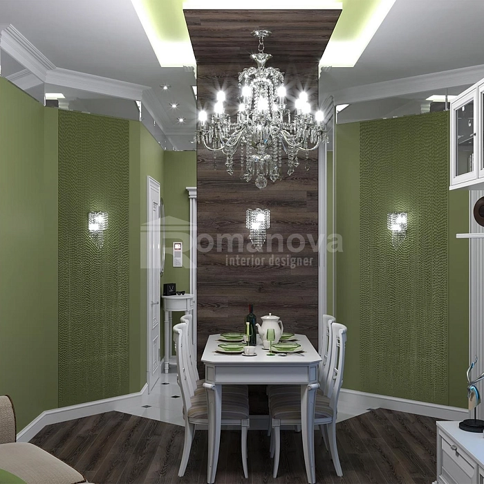 Интерьер гостиной столовой