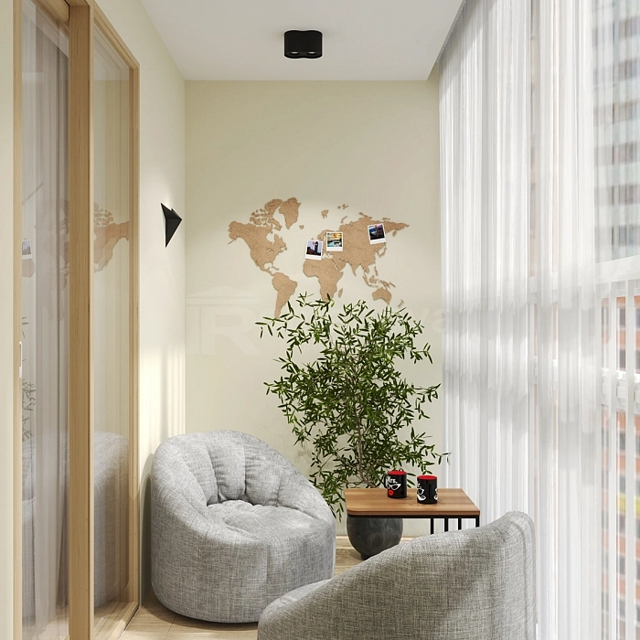 Интерьер балкона