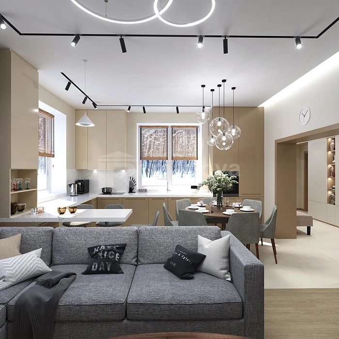 Интерьер кухни-гостиной