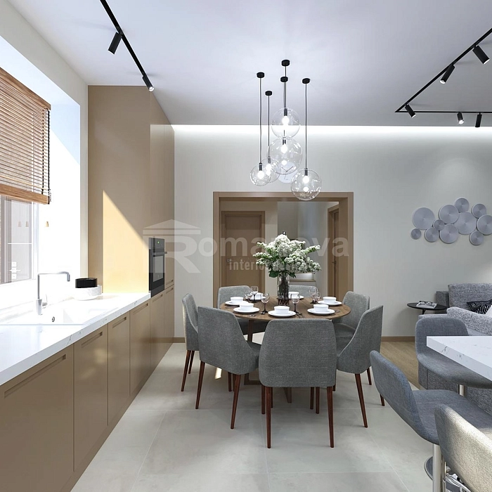 Дизайн кухни-гостиной